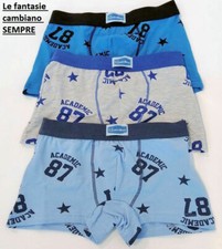 6 Boxer bambino Emy in cotone elasticizzato con stampa ed elastico interno - F B