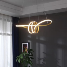 Lampadario fiocco oro moderno