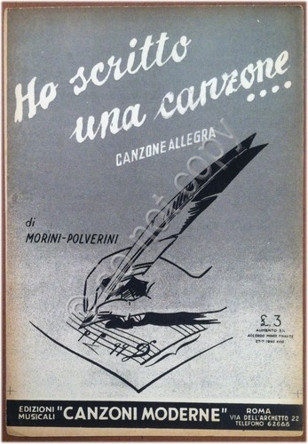 Spartito scritto una - ho,