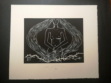 Vergine linoleografia di Mimmo