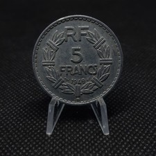 5 francs France 1949 B - Lavrillier en aluminium, TB,  sous pochette