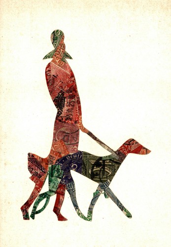 Collage francobolli art - collage, di