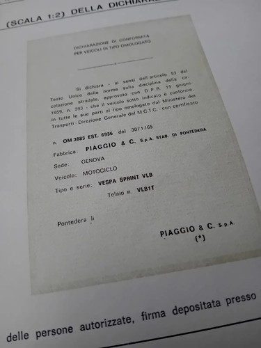 Vespa sprint vlb documento - sprint,