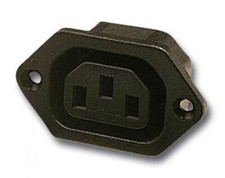 PRESA VDE IEC DA PANNELLO FEMMINA 10A NERA USATA TESTATA E FUNZIONANTE 100%