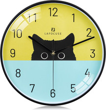 30Cm Orologio Da Parete Gatto Design Carino, Moderno Silenzioso Orologio Da Muro