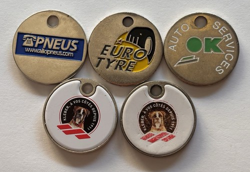 Lot jetons de - 5,