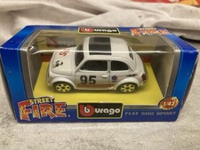 MODELLINO 1:43 BURAGO FIAT 500 SPORT ABARTH #95 BIANCO COME NUOVO - BOXED