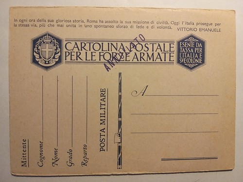 Cartolina postale per forze - postale, le