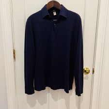 Polo maglione uomo Zanone lana vergine manica lunga taglia 56 US XL
