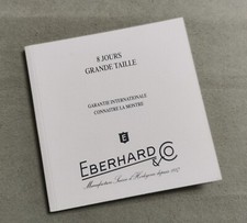Eberhard & Co. Vintage maxi warranty booklet blank 8 Jours Grande Taille model