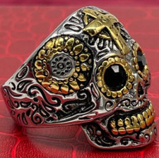 Anello uomo teschio croci