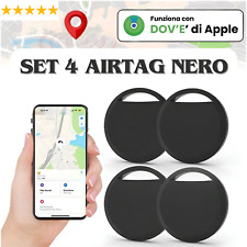 Set 4 AirTag Kit Nero Compatibile Apple Iphone Localizzatore Smart GPS Oggetti