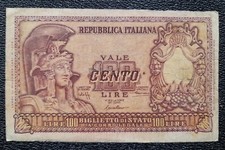 100 LIRE ITALIA ELMATA 31/12/1951  DI BOLAFFI- CAVALLARO- GIOVNCO 