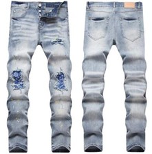 Jeans uomo blu chiaro denim