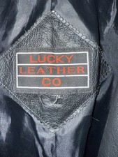 Giacca in vera pelle stile vintage Lucky Leather co. - Uomo taglia media