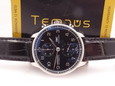 OROLOGIO CRONOGRAFO IWC PORTOGHESE BOX&PAPERS ANNO 2021 AUTOMATICO IW371609 ACCIAIO