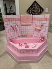 Barbie Vintage Sweet Roses Bath Magical Mansion 1990 con accessori - Funzionante!