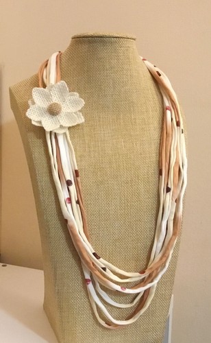 Sciarpa collana cotone e - in,