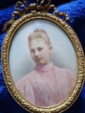 SPLENDIDA MINIATURA DEL XIX SEC.  DIPINTA IN CORNICE COEVA