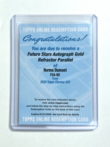 2026 topps chrome ufc norma - chrome,