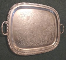 Grande piatto da servizio vintage doppio manico