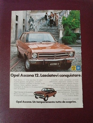 Pubblicità 1972 opel ascona - pubblicità,