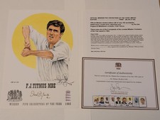 Autografo F.J Titmus Cricket