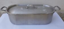50'S - ALLUMINIO GARANTITO PURO ANTICA PENTOLA DA ARROSTO USATA