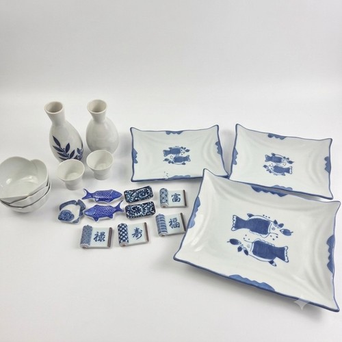Japanese blue white - blue,