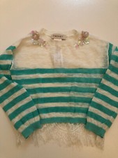 Twinset Mädchen Strickjacke Pullover Langarmshirt 2 3 92 98 blau türkis Neu