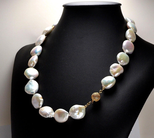 Collana oro con perle - oro, 18