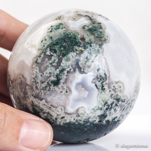Sfera agata muschio 387 g - agata,