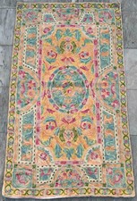 Tappeto Aubusson vintage fatto