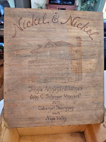Scatola vino legno nichel e - vino,