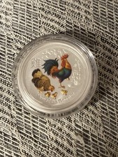 Moneta Argento 2017 Proof Australia 25 Centesimi Anno Del Gallo Hahn Lunare