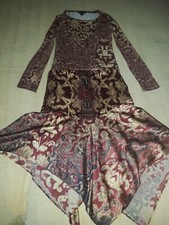 Vintage Raro Archivio Roberto Cavalli anni 2004 Set Completo gonna seta maglia 