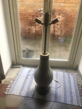 Grande lampada da tavolo / piantana design italiano anni 70 porcellana e acciaio