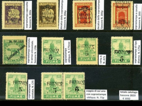 Fiume lotto francobolli mnh - fiume,