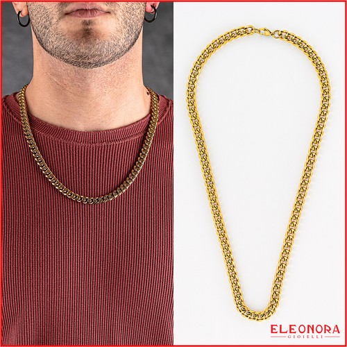 Collana uomo lunga dorata - uomo,