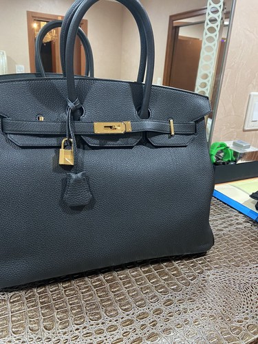 Hermes birkin pelle nera - nera, 35