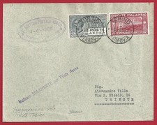 1926 I Volo Torino - Trieste doppia cancellazione arrivo RARO aerogrammi n.