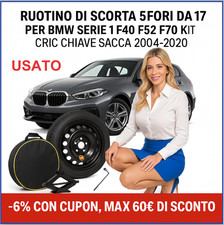 Ruotino di Scorta 17 Pollici BMW Serie 1 F40 F52 F70 Cric Chiave Sacca 2017-2025