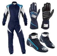 Set tuta, stivali, guanti OMP Go Kart (balaclava) omologato CIK/FIA livello 2.