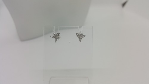 Orecchini bottone libellula - a,