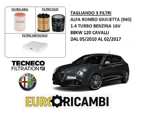 Kit tagliando filtri alfa - filtri,