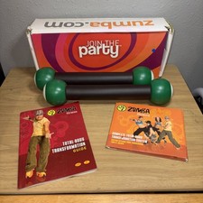 Set DVD ZUMBA Fitness Total Body Transformation System con libro pesi ~ usato