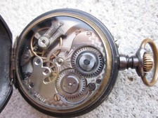 OROLOGIO DA TASCA ACIER CASSA BRUNITA QUADRANTE PORCELLANA DIPINTO PER TASCHINO