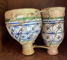bongo tamburi in ceramica strumenti musicali africani arte