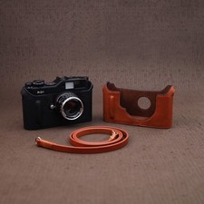 Custodia fotocamera vera pelle