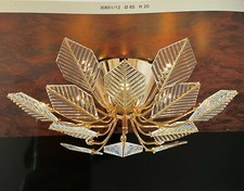 SPAZIO Plafoniera 30651/12 in ottone 24 Kr. cristalli molati di Profili illumin.